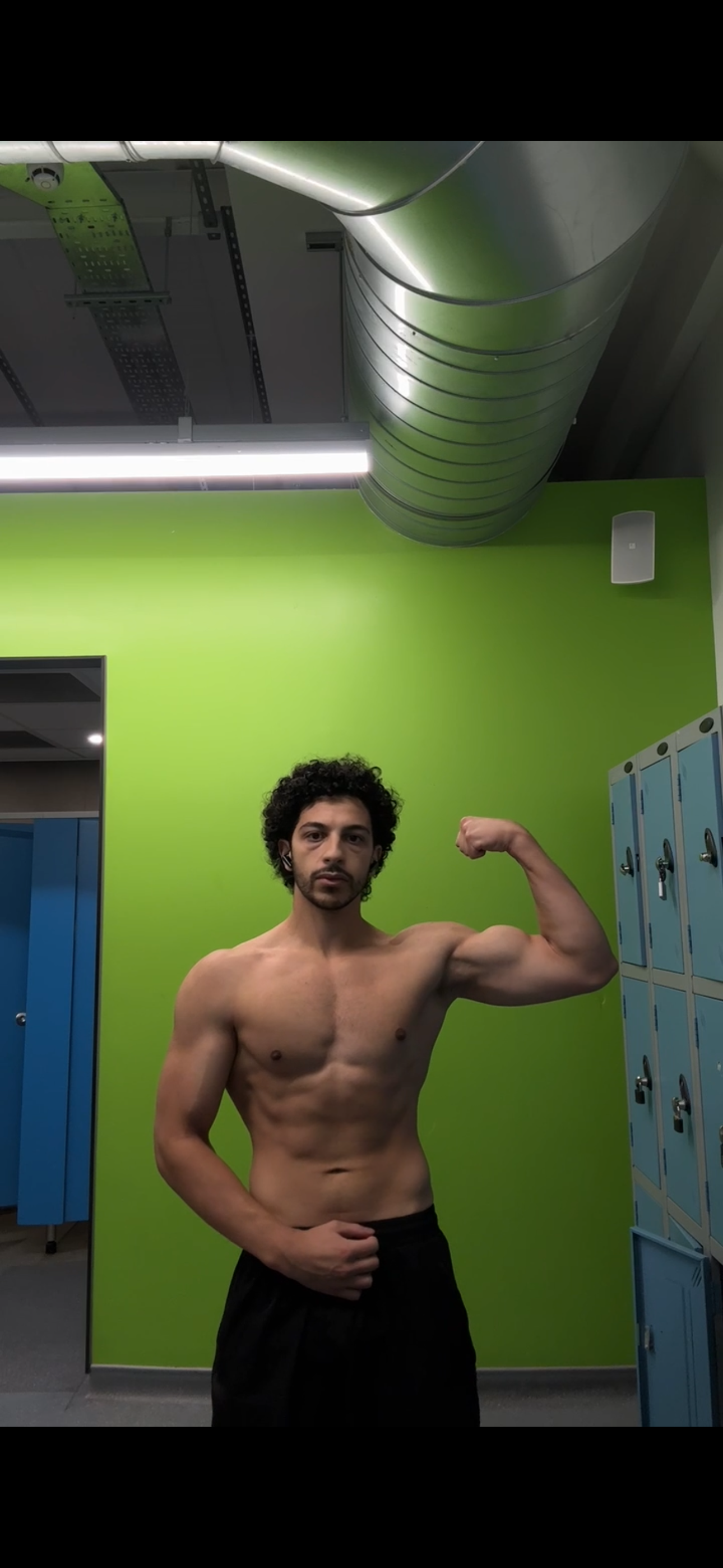 strong bodybuilder six pack perfect abs shoulders biceps triceps chest man body 103591874